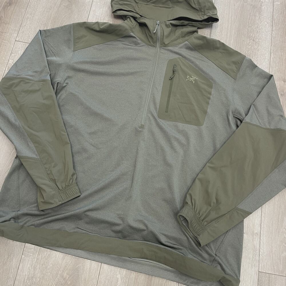 Arc'Teryx Konseal LS Pullover Hoodie sz XL Green SF - Picture 6 of 6